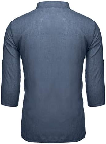Camisas de vestido masculinas de verão Camisetas de sete moda e masculina masculina de algodão masculina Halva de algodão