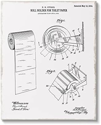 Stuell Industries Industries Vintage Paper Holder Holder Diogram Blueprint, Design de Kelly Donovan