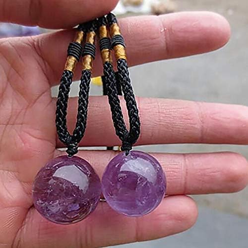 Fengshuisale Natural Purple Amethyst Ball Raw Ptone para cura de cristal, Meditação decoração em casa W3816