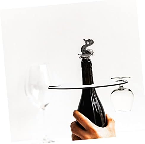 Zerodeko 2 PCs Porta de garrafa de vinho White Prateleiras de armazenamento branco portador de vidro de vidro de champanhe racks de vinho de vinho de vinhos de vidro de vidro de vinhos Rack de vinho Stands Stands Wine Glass Cup Solder Wine Glass Conjunto