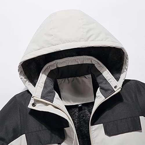 Casaco de outono de ADSSDQ para homens, roupas de lareira longa de manga longa Men Windbreaker Men Winter Full Zip Colorblock