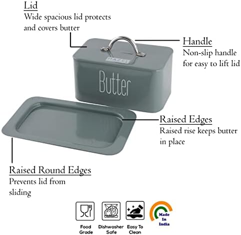 Recipiente de caixa de manteiga avelã com tampa da alça | Manteiga com capa | Caixa de armazenamento de manteiga para armazenar 500 gramas de manteiga, material de qualidade alimentar