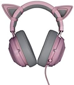 Razer Kraken Over Ear Headset, Quartz Pink Repactable & Razer RC21-01140300-W3M1 Ears de gatinhos para Kraken, Quartz Pink