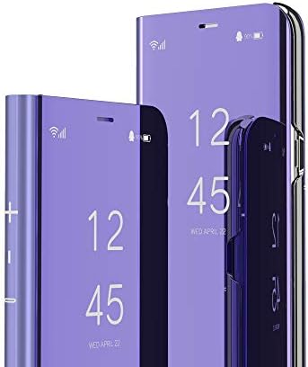 Gyhoya Compatível com Samsung Galaxy S23 Caso Ultra com Coloque de Coloque de Coloque Clear Mapagem Espell Glitter Glitter Caixa de Telefone Protetor à prova de choque para Samsung Galaxy S23 Ultra Mirror Purple QH