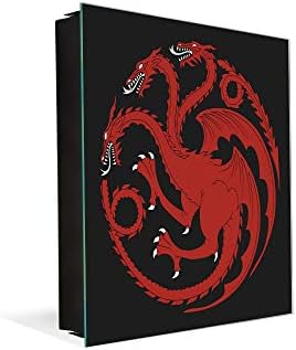 Suporte de armazenamento de caixa de trava de chave e quadro branco magnético K05 Targaryen Heráldico Sinal