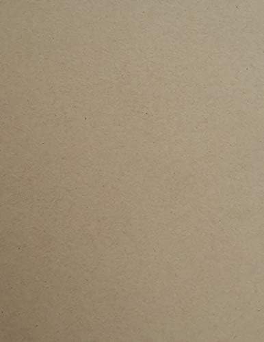 Kraft Speckletone Reciclado papel de cartolina - 8,5 x 11 polegadas - premium 100 lb. Capa - 25 folhas