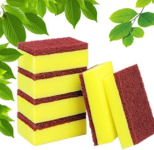 Esponja de cozinha 6 PCs PCS Multiuso de celulares pesados ​​Esponja de esponja de esponja de lados duplo Scrub Scrub Scrub