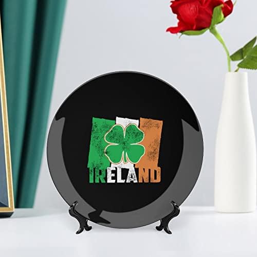 Placa decorativa da bandeira irlandesa de bandeira irlandesa com estação Cute Bonic Plate Decoração de casa