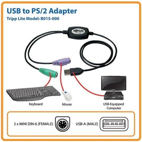 Tripp Lite USB para PS/2 Adaptador - teclado e mouse