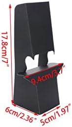 Utalind 10 PCs Black Cardboard Backs Backs Provael Stand, asa dupla, exibir sinais de imagens pôsteres e obras de arte