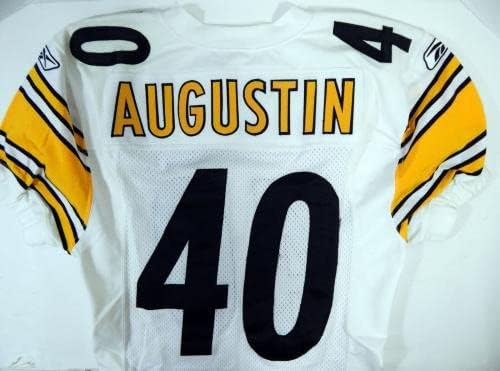 2003 Pittsburgh Steelers Allen Augustin 40 Jogo emitiu White Jersey 44 DP21316 - Jerseys não assinados da NFL usada