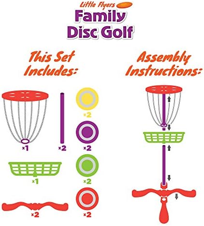 Conjunto de jogos completos do Golf Family Disc Golf - Inclui Stand & 8 Mini Discs!