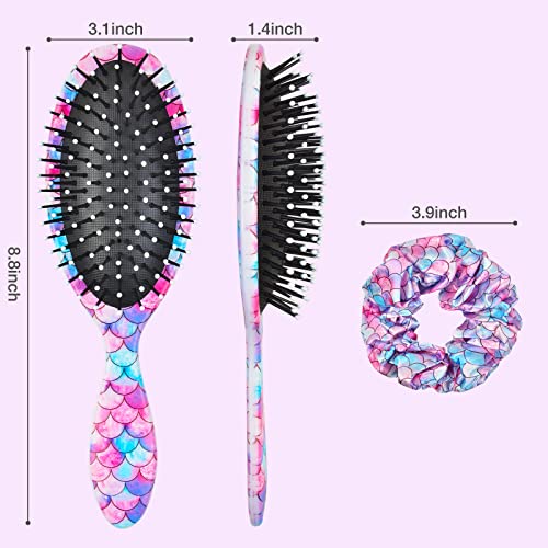 Escova de cabelo para meninas, crianças devanger o escova de cabelo para cabelos encaracolados, escova de cabelo molhado/seco para mulheres,