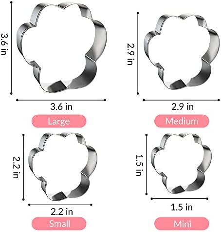 FUSOTO DOG PAW BOYCIDERS CORTERS, cortador de biscoitos para tratamento de cachorro caseiro, cortadores de aço inoxidável de