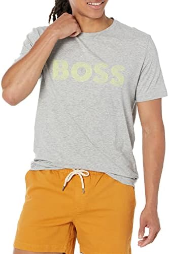 Camiseta de camisa de camisa do logotipo moderno do Boss Men Men