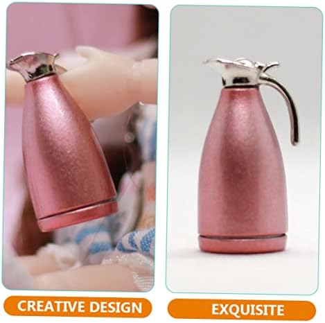 Operitacx 5pcs decoração de pote de metal rosa jarro térmico