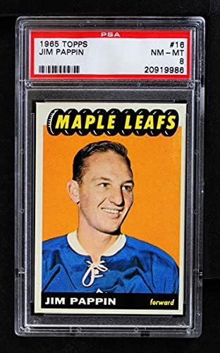 1965 Topps 16 Jim Pappin Maple Leafs PSA PSA 8.00 Maple Leafs