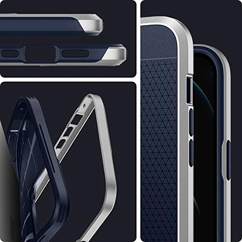 Spigen Neo Hybrid projetado para iPhone 12 Pro Max Case - cetim prata