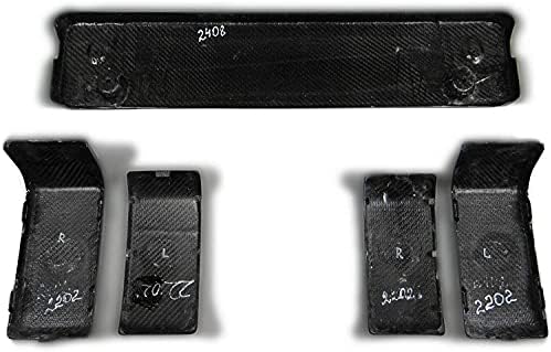Kubay-Design Front Bumper Carbon Fangs Placa de matrícula Adicionar clipes de clipes 5 PCs Conjunto para MB W463A W464 G63