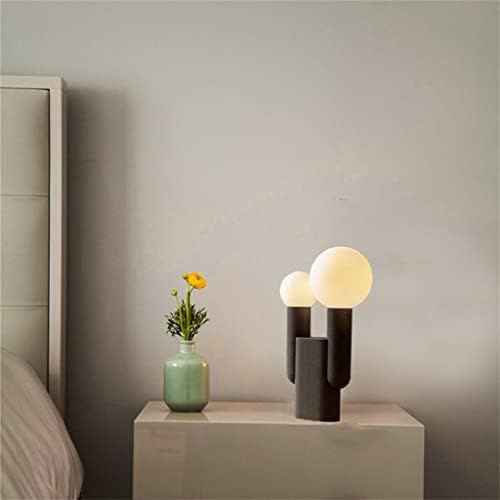 Ylyajy Resina Simples sala preta sala de estar de cabeça dupla iluminação de lâmpada branca lâmpada de mesa de bola