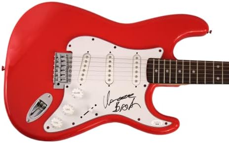 Isaac Brock assinou autógrafo em tamanho real carro de corrida vermelha stratocaster guitarra elétrica com autenticação de James