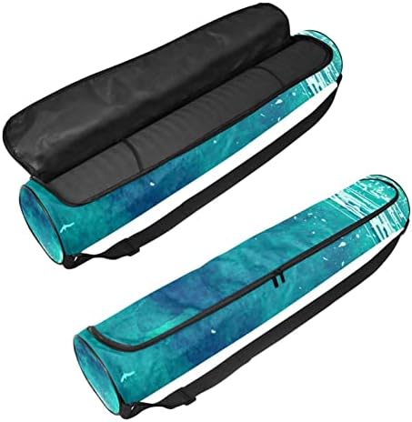 Sea e farol em Storm Night Yoga Mat Bags Full-Zip Yoga Carry Bag para homens, Exercício de ioga transportadora de tapete com cinta ajustável
