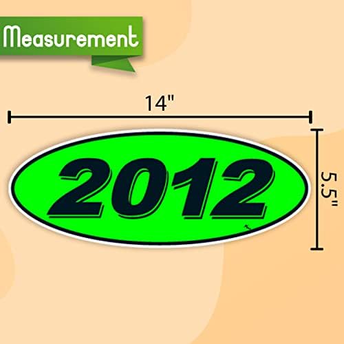 Versa Tags 2008 2009 2010 2012 2012 Modelo Oval Ano Ano de Carros Vancidores de Janelas com orgulho feitas nos EUA Versa Oval Model Windshield Ano de Ano é verde e preto de cor vêm doze por ano