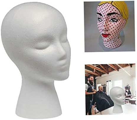 Mannequin Cabeça de cabeceira de treinamento Cabeça de espuma de cabeça para perucas de cosmetologia que exibem perucas de cabelo de
