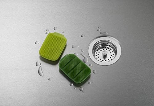 Joseph Joseph CleanTech Scrubbers reutilizáveis ​​Scrubbers higiênicos seco rápido, 2-pacote, verde