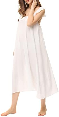 Camisola de algodão feminina zexxxy vitoriano maxi mangas de mangas no dia