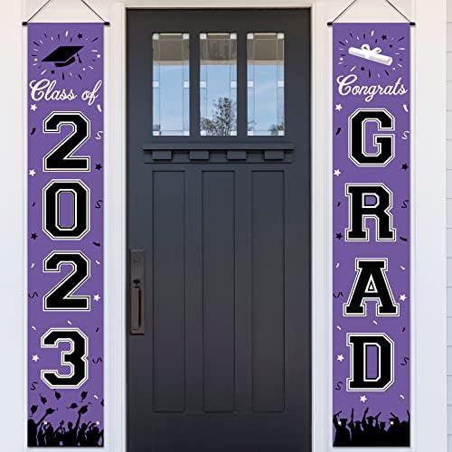 Banner de formatura, aula de decorações de graduação de 2023, pendurados parabéns banners de pós -graduação para