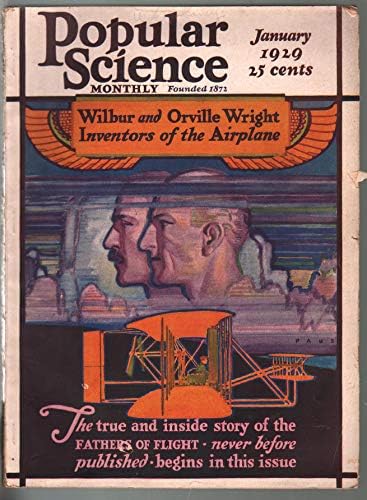 Ciência Popular 1/1929-Wright-Brother-Graf Zeppelin-Key Issue-VG