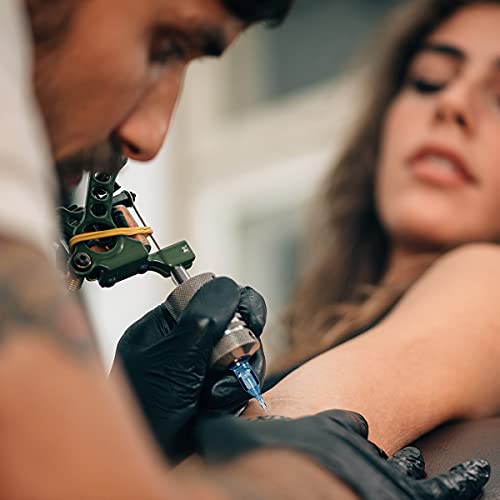 Agulhas de cartucho de tatuagem 10pcs agulhas de tatuagens descartáveis ​​padrão cartuchos para vários tipos de agulha com cartuchos de segurança de membrana para tatuadores de tatuagem Round Liner 5rm 7rm 9rm 11rm 13rm 15rm （#12 rm）……
