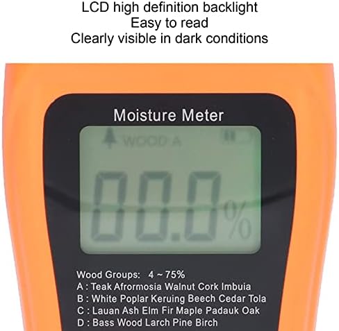 Medidor de umidade de madeira, alta precisão MT18 Detector de umidade digital LitLit LCD Display Medidor de umidade de madeira