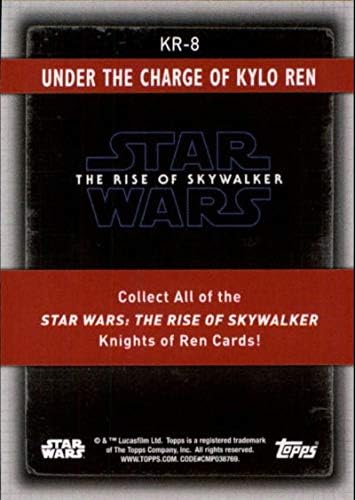 2020 Topps Star Wars The Rise of Skywalker Série 2 The Knights of Ren #KR-8 sob a acusação de Kylo Ren Trading Card