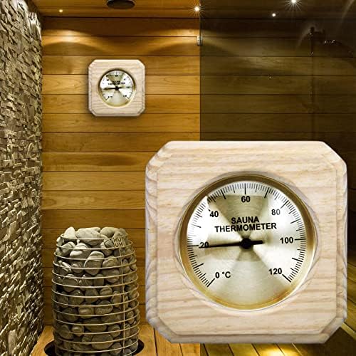 Ｋｌｋｃｍｓ Sauna de madeira Hygrômetro de temperatura Robusta Manitério Simples para usar higrotrografias duráveis ​​para