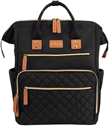 Mulheres de mochila de laptop Avikura, 17,3 polegadas, Backpack de professores Womens Work Backpack Purse com porta USB,