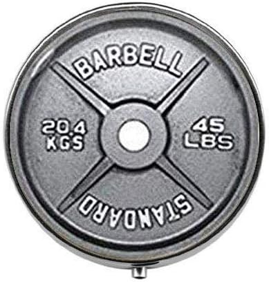 Barbell - Caixa de comprimidos de fitness de halteres - caixa de pílula de charme - caixa de doces de vidro