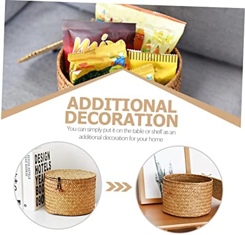 Caixa de armazenamento de cabilock com cesta decorativa de tampa com cestas de armazenamento de tampa com tampas de cestas