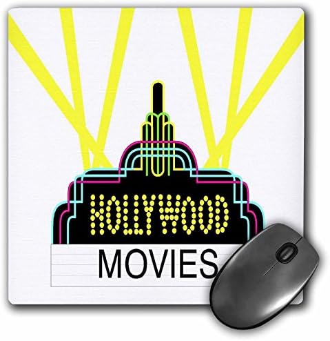 3drose llc 8 x 8 x 0,25 polegadas mouse pad, divertido símbolo de filme de Hollywood