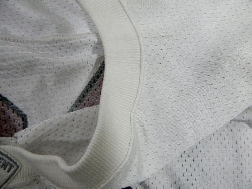 2002 San Francisco 49ers Justin Swift 88 Jogo emitido White Practice Jersey 9 - Jerseys de Jerseys usados ​​na NFL não