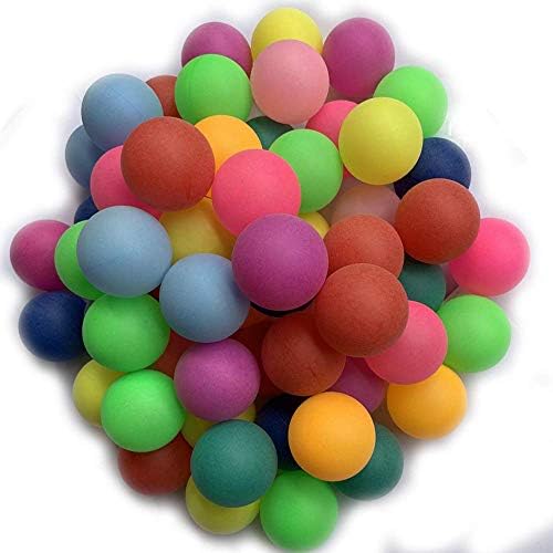 Bolas de pingue -pongue de 40 mm, 50 bolas de tênis coloridas de 50 bolas de plástico de várias coloras divertidas cervejas