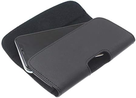 Caso lateral de couro preto PU CLIP DE CINTO DE PODRO DE PROTEÇÃO POCH PARA AT&T ALCATEL TETRA - AT&T iPhone X