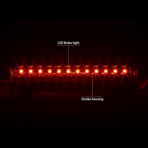 Motor de DNA 3BL-GMCD00-LED-BK-SM LEIT LED LED LED TERCEIRA LUZ DE FREIO DE TAÇA [Compatível com 00-06 Suburban