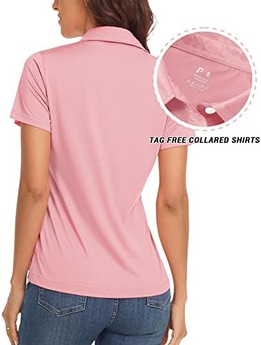 Camisas de polo femininas da Polu Manga curta Tênis de tênis de golfe rápido