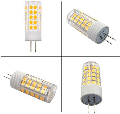 Zhenming G4 Bulbos LED 110V-130V G4 Iluminação de holofotes base de base BI-PIN Dimmível 5W Branco quente 3000k Substitua