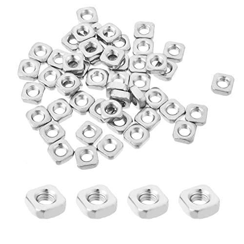 Juvielich 50pcs 304 porcas quadradas m3 métricas de porca quadrado quadrilástico porca de parafuso quadrado 304 Aço