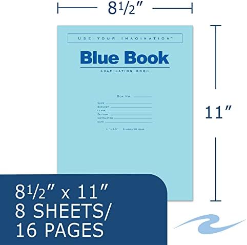 Spring Roting 8 - Livro de exame azul de folha - carta
