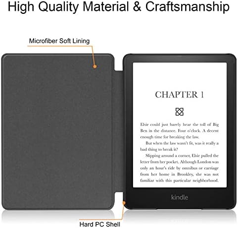 Caso esbelto para o novo Kindle-capa de couro PU com acordamento automático/Sleep.