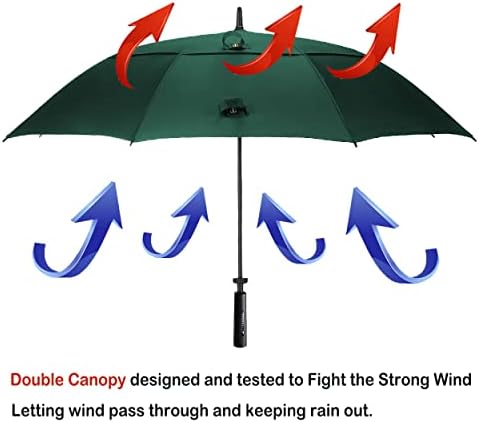 Guarda -chuva de golfe de Lanbrella, 80 polegadas de 8 polegadas de tamanho grande em grande porte